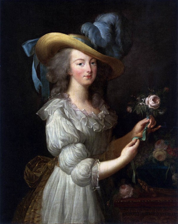 The shock of the new: Marie-Antoinette painted en chemise, again by Vigée Le Brun in 1783. Image source: WGA