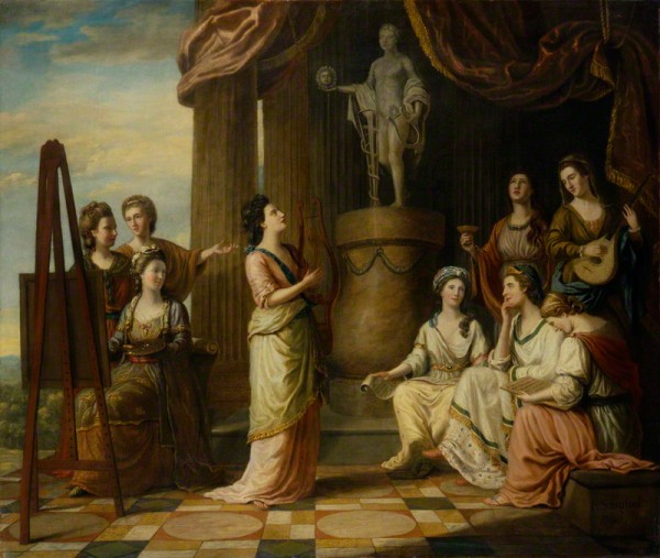 NPG 4905; Portraits in the Characters of the Muses in the Temple of Apollo by Richard Samuel